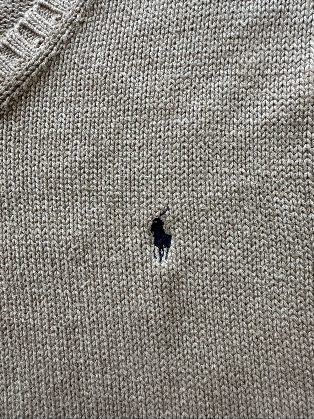Ralph Lauren Beige V-Neck Knit Sweater Vest - Picture 6 of 6
